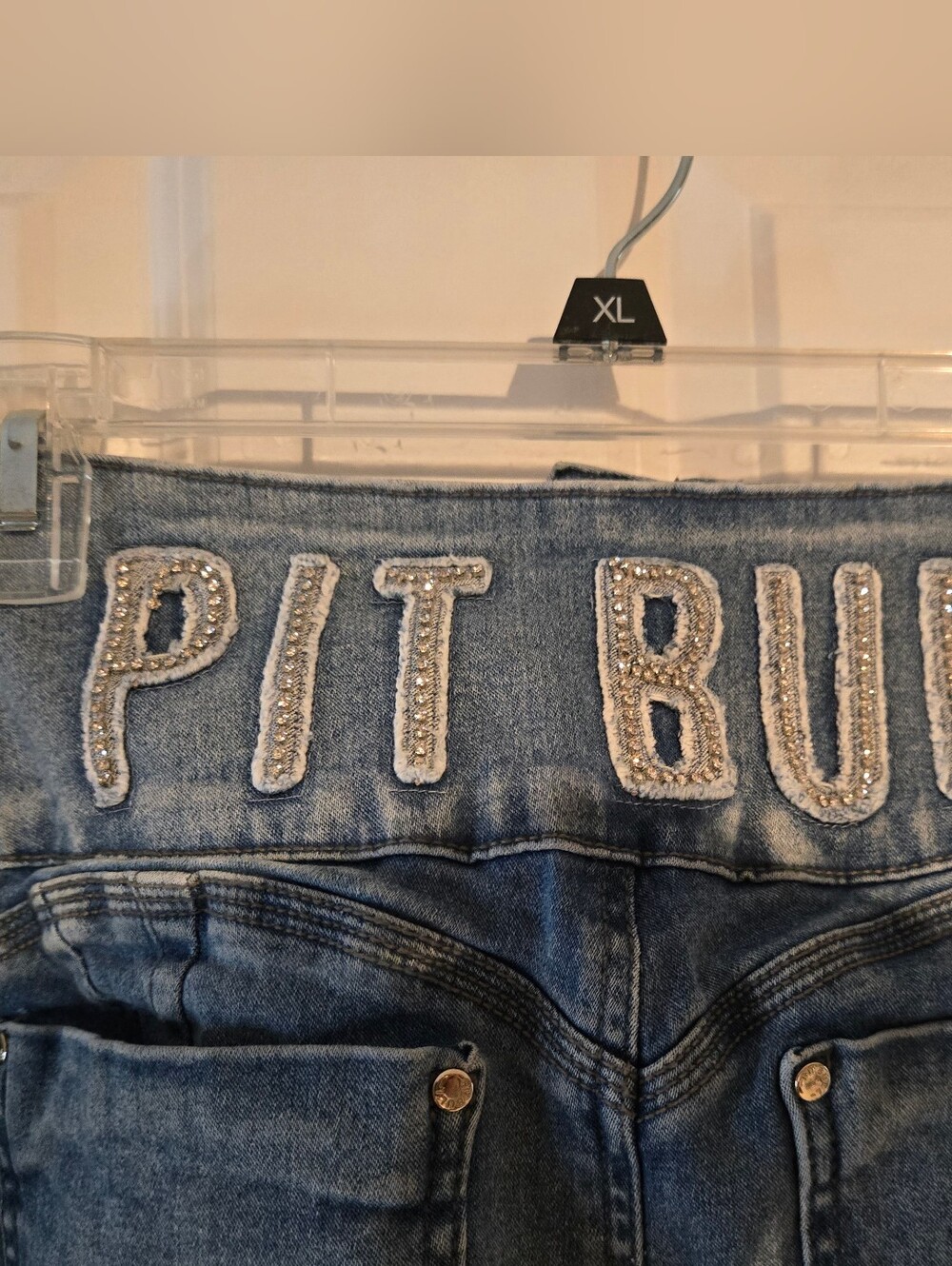 NWT Curvy Butt Enhancing Pit Bull High-Rise Skinny Jeans in Light Blue Wash